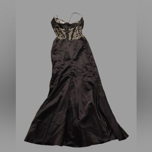 Vintage 2000s Panopoly Corset Style Maxi Dress Evening Formal